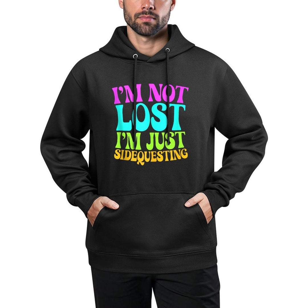 I’m Not Lost, I’m Just Sidequesting – Funny Rave EDM Groovy Breathable Fabric Hoodie
