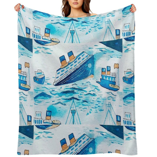 Ferry Boats Scrub Cap All-season Throw Blanket
