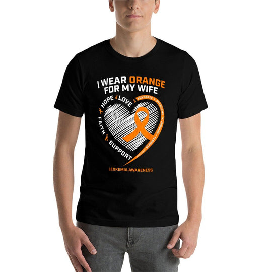 Mens Leukemia Awarenesss Wife Husband Tshirt Leukemia  Stretchy T-Shirt