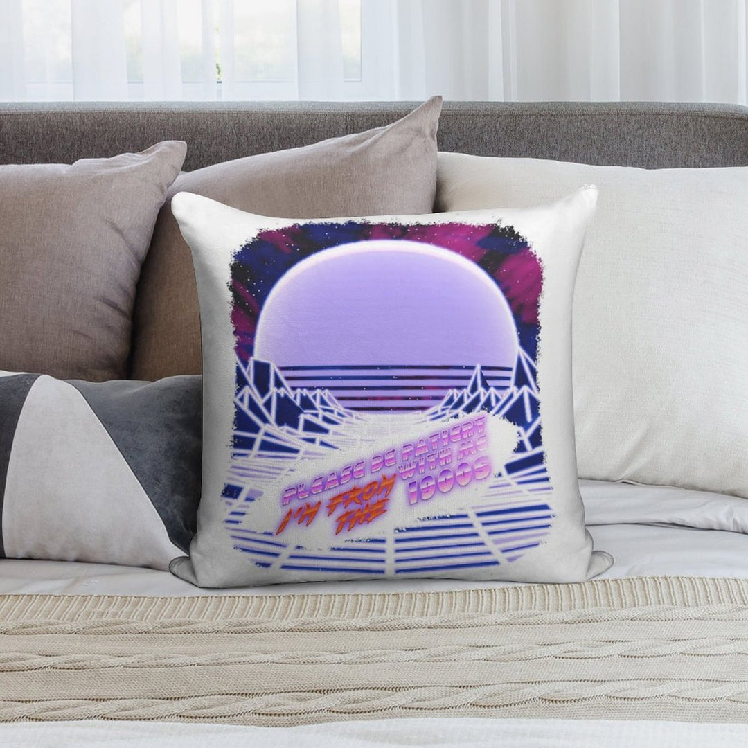 Born in The 1900s (Vapor Wave) Soft Home Decor Throw Pillow