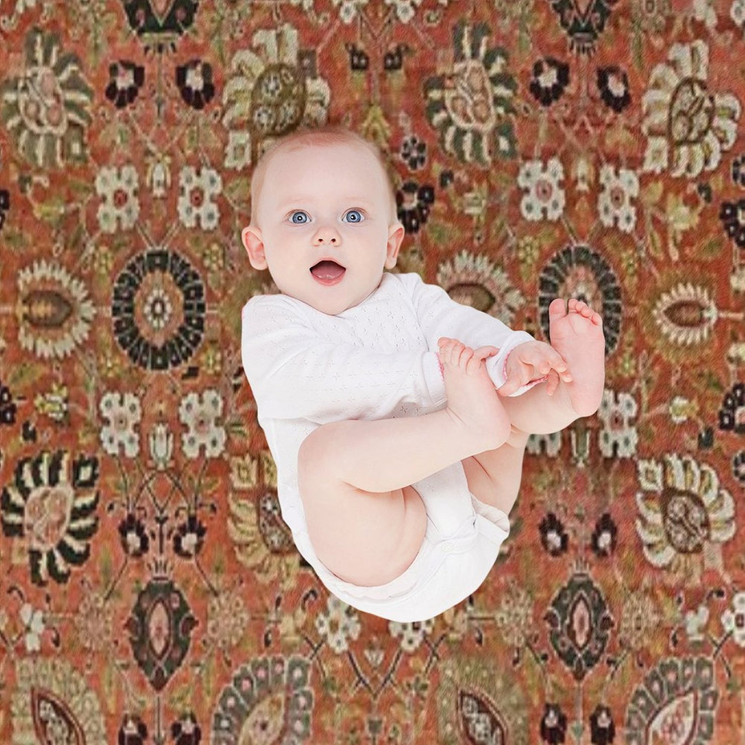 Antique Tabriz Persian Rug Print All-season Throw Blanket