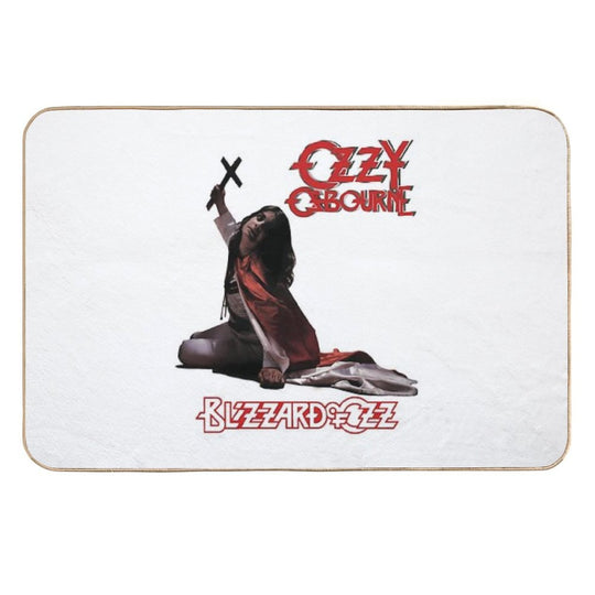 Oz.zy Osbournes Bliz.zard Of Oz.z Album  Slip-Resistant Bath Mat