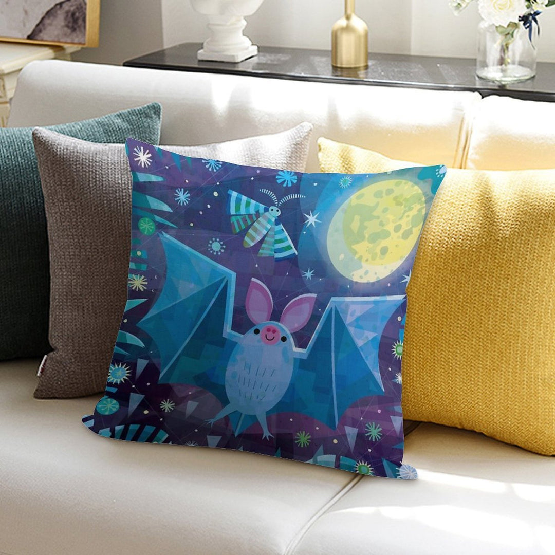 Bat And Moth Soft Decorative Cover Throw Pillow