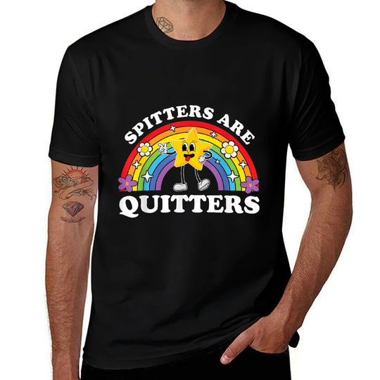 Spitters Are Quitters Raunchy Inappropriate Edgy Adult Humor  Moisture-wicking T-Shirt