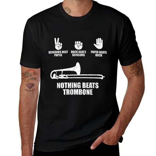 Rock Paper Scissors Marching Band Funny Trombone Lover  Affordable Price T-Shirt