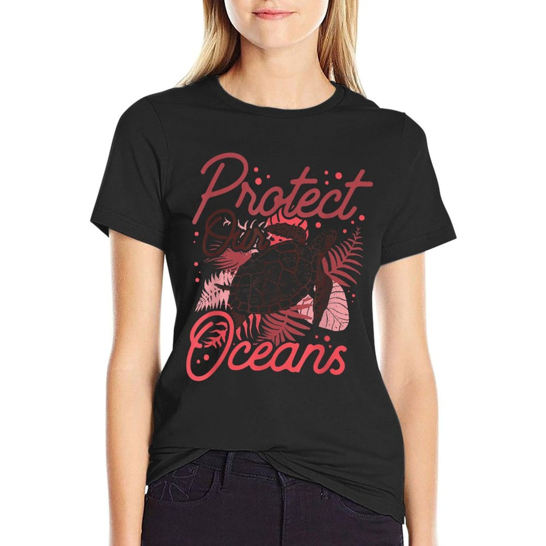 Protect Our Oceans Save Ocean Protection Clean Sea  Lightweight T-Shirt