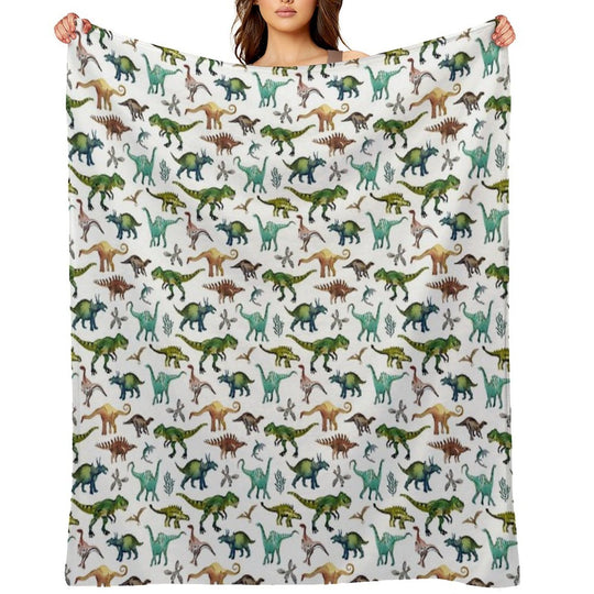 Dino-Mite Dreams for Kids  Trendy Dinosaur Pattern  Unique Gift Idea. Comfort Throw Blanket
