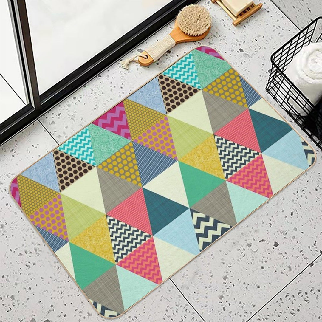 New York Beauty Triangles  Repositionable Bath Mat