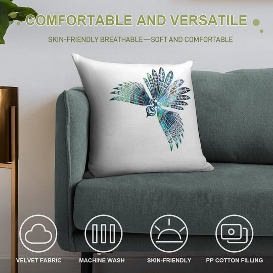 Fantail Soft Shrink-Resistant Throw Pillow
