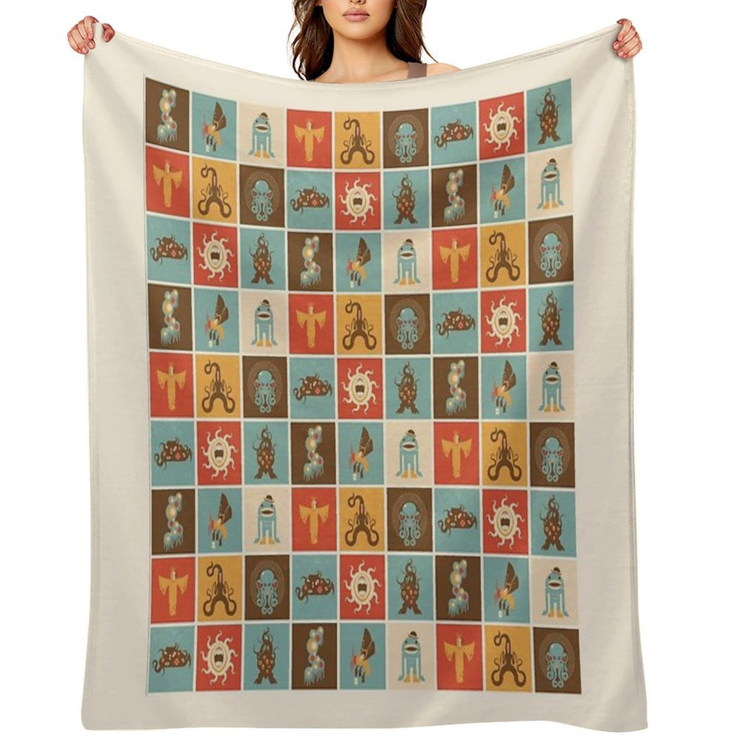 The Lovecraftian Squares Lightweight Throw Blanket