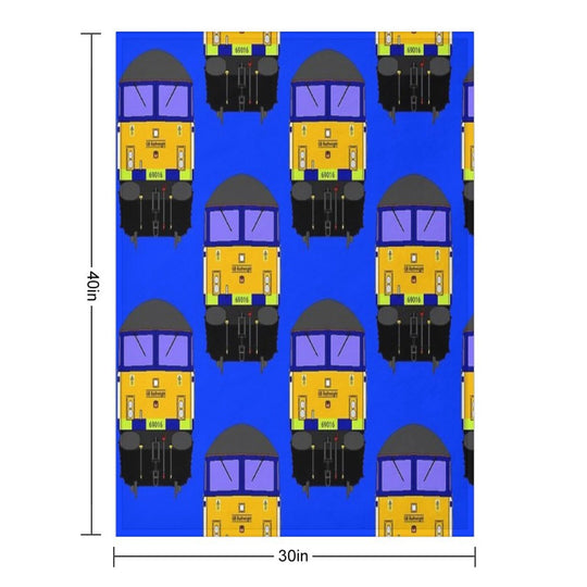 Class 69 Locomotive 69016 Machine-washable Throw Blanket