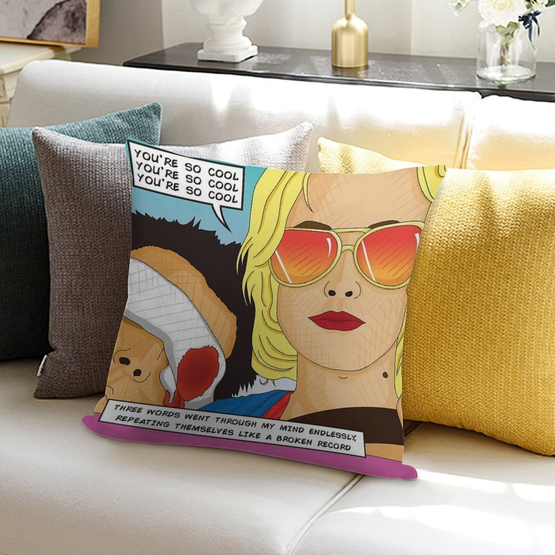 True Romance Comic Book Style Soft Fade-Resistant Throw Pillow