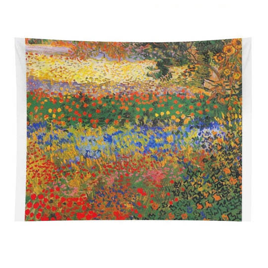 Flower Garden Painting by Vincent Van Gogh Tapestry