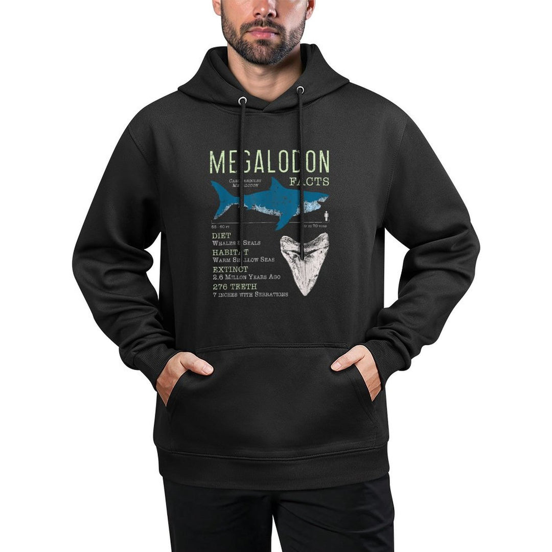 Megalodon  Meg Facts Funny Shark Lover Gift Adjustable Hood Hoodie