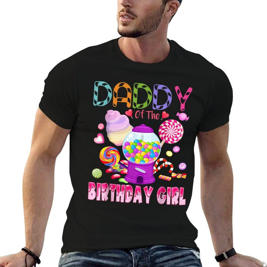 Daddy Of The Birthday Gifts Girl Candyland Candy Birthday  Vintage-inspired T-Shirt