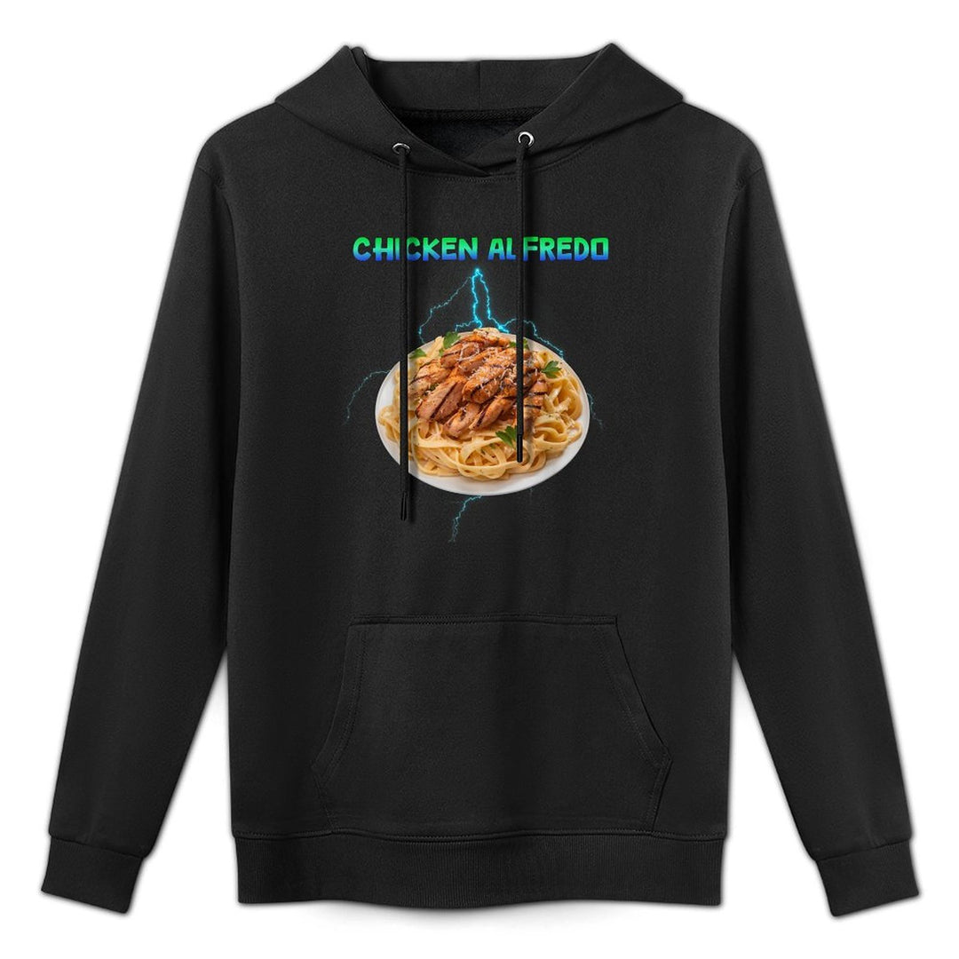 Chicken Alfredo Meme Bootleg Rap Style 90s Vintage Funny Adjustable Hood Hoodie