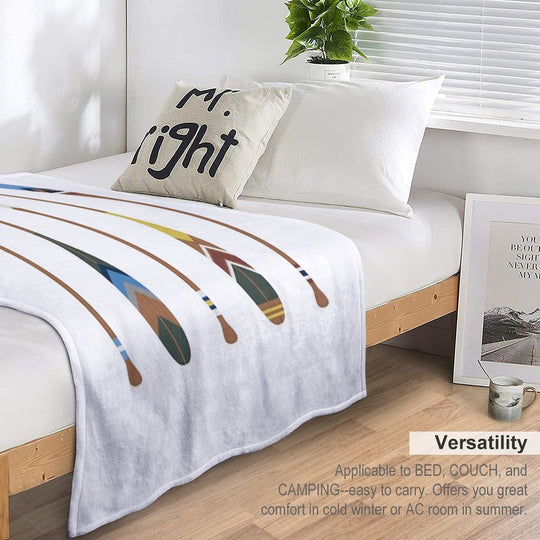 Painted Oars Multi-functional Throw Blanket
