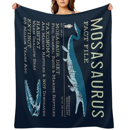 Mosasaurus Facts Comfort Throw Blanket