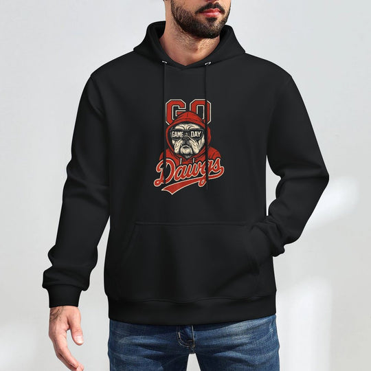 Bulldogs Graphic Go Dawg Men Women Kid Boy Girl Cotton-Polyester Blend Hoodie