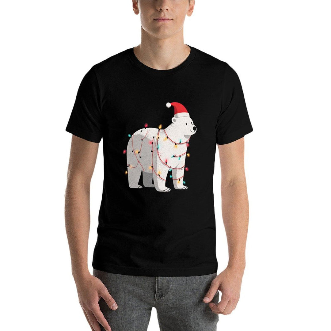 Funny Polar Bear Christmas Graphics Animal Lights Lover  Versatile T-Shirt