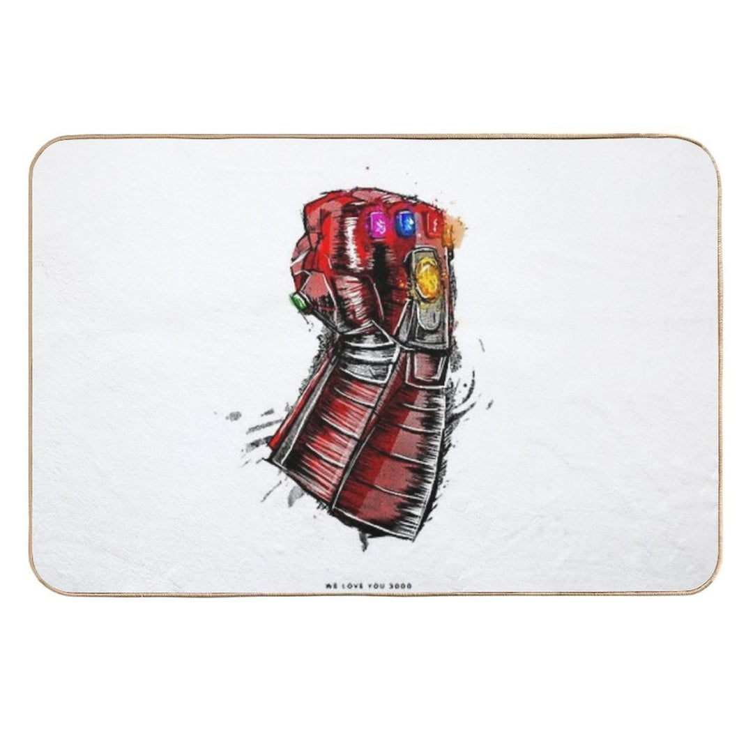 Avengers Infinity Stone Hand  Easy To Clean Bath Mat