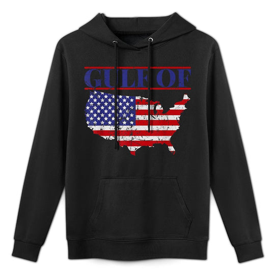 Gulf of USA America Funny USA Flag Shrink-Resistant Hoodie