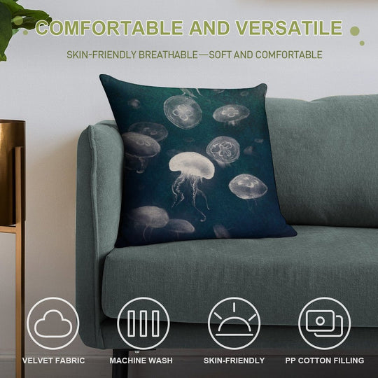 Jellyfish Soft Style Accent Throw Pillow