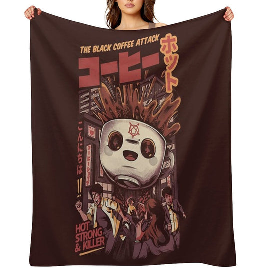 Black Magic Coffee Wrinkle-free Throw Blanket