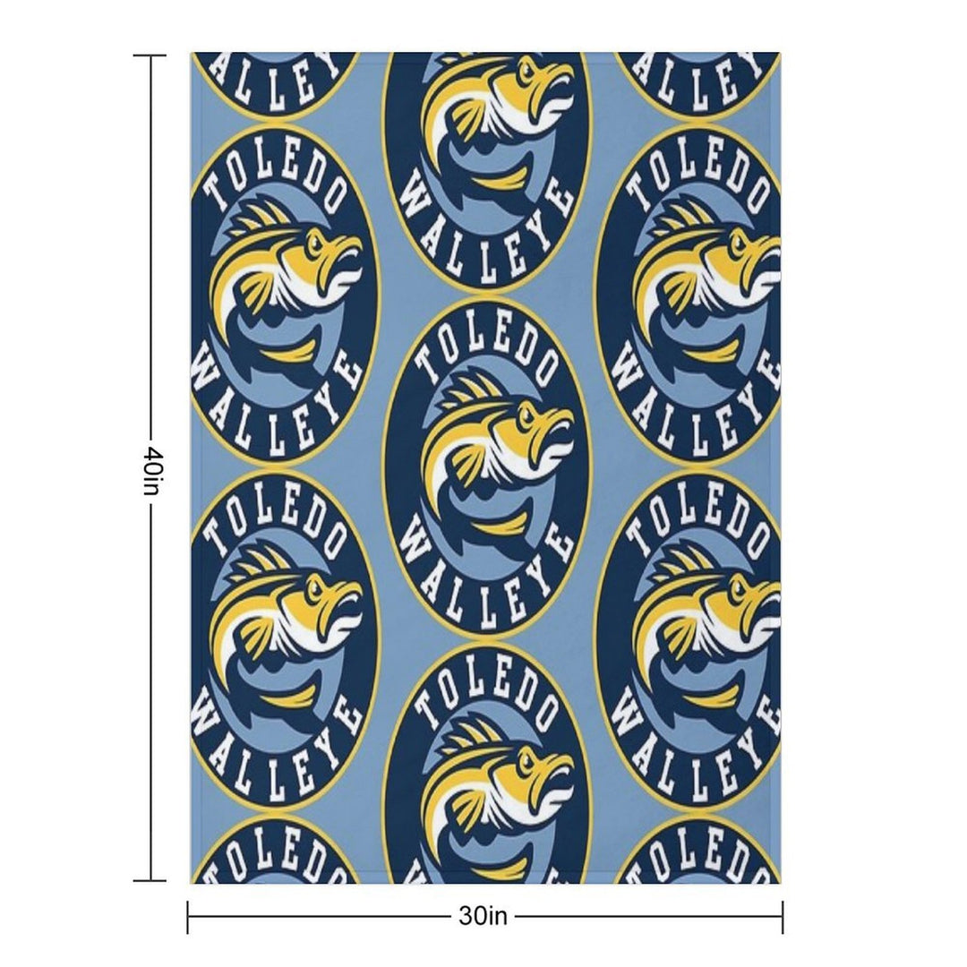 TOLEDO WALLEYE Hockey Logo1 Lightweight Throw Blanket