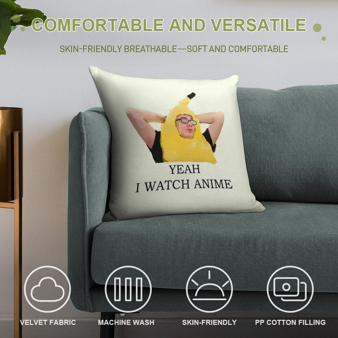 Copy of Discord Moderator - Yeah I Watch Anime Soft Multiple Sizes Throw Pillow