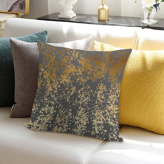 Modern Gold Look Soft Reinforced Edging Throw Pillow