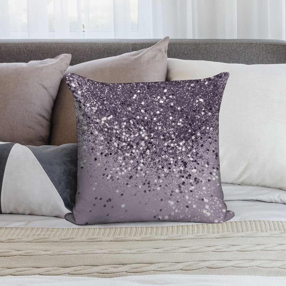 Lavender Lady Glam #2 (Photo of Glitter Only - Not Reflective) Soft Shrink-Resistant Throw Pillow