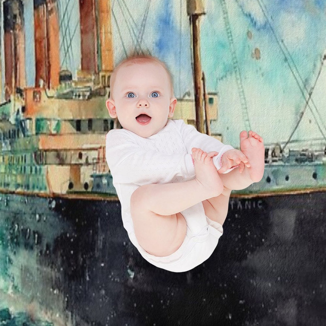 RMS Titanic White Star Line Ship 1912 Premium Throw Blanket