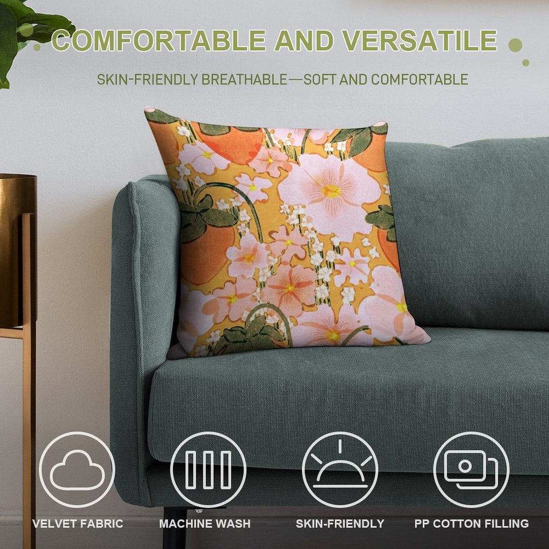 Strawberry Fields II Soft Decorative Cover Throw Pillow