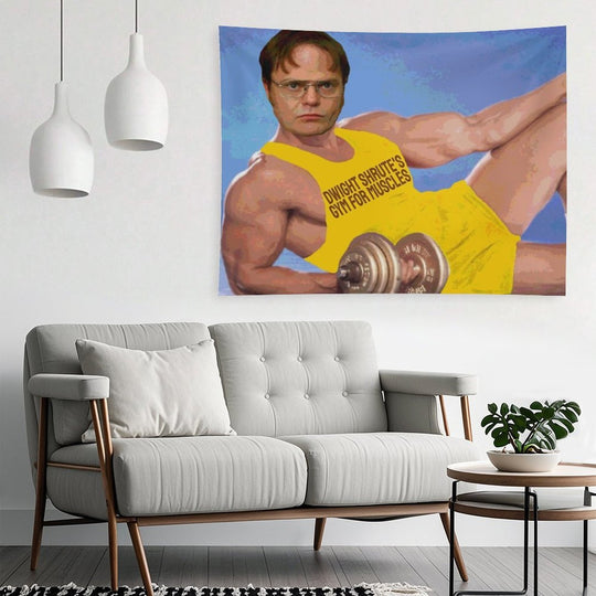 Dwight's Gym For Muscles Tapestry