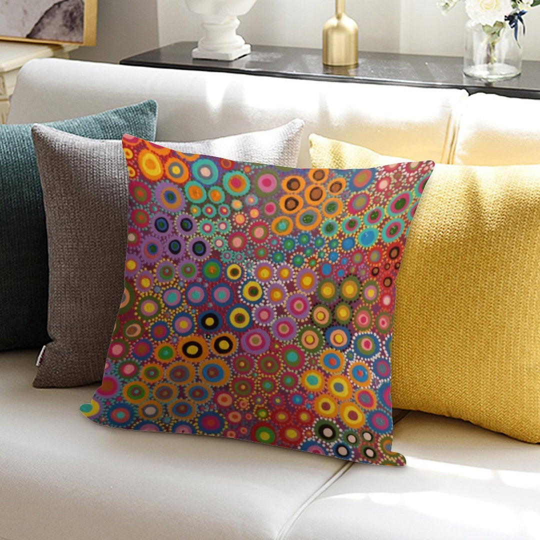 Desert Wildflowers Soft Shrink-Resistant Throw Pillow