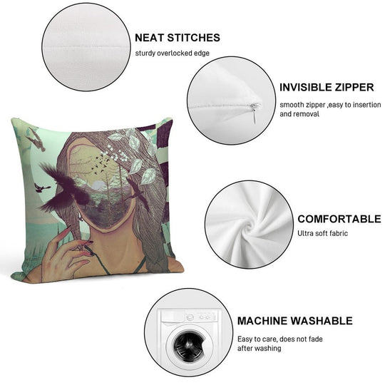 MOOD Soft Fade-Resistant Throw Pillow