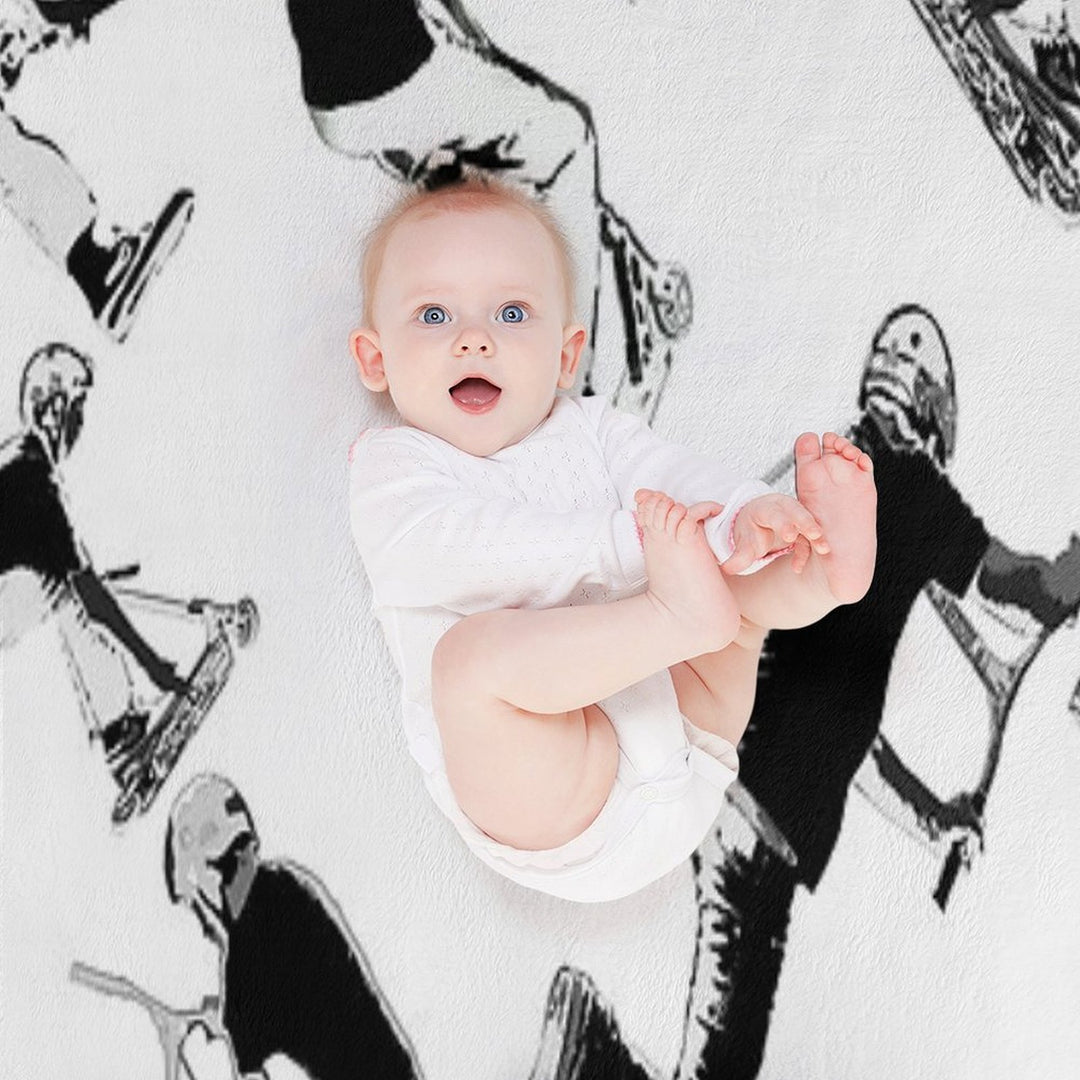 Airtime!- Stunt Scooter Fun Comfort Throw Blanket