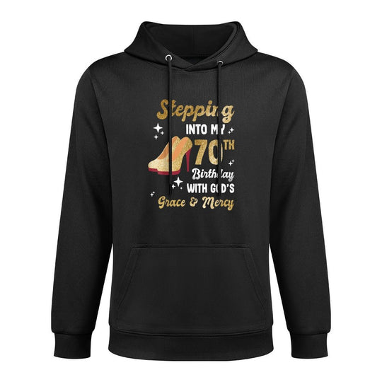 Birthday 70 Years Woman Religious 70th Birthday Shrink-Resistant Hoodie