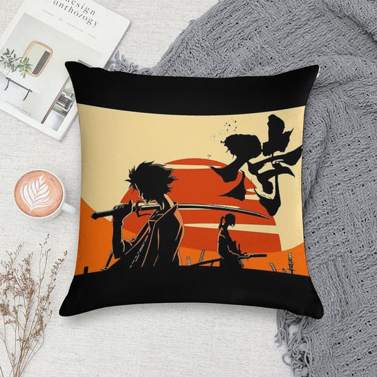 Sunset Samurai Soft Reinforced Edging Throw Pillow