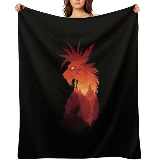The Canyon's Guardian Black Machine-washable Throw Blanket