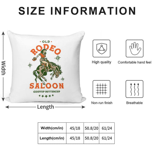Old Rodeo Saloon Giddyup Buttercup. Vintage Cowgirl Pinup Soft Bedroom Essential Throw Pillow