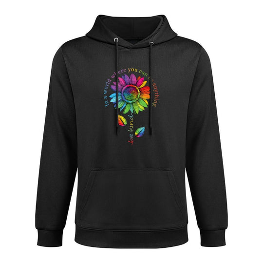 LGBTQ Rainbow Sunflower World Flower Pride Be Equality Kind Relaxed Fit Hoodie