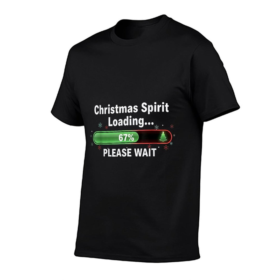 Christmas Spirit Loading 67 Percent Funny  Trendy Pattern T-Shirt