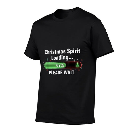 Christmas Spirit Loading 67 Percent Funny  Trendy Pattern T-Shirt
