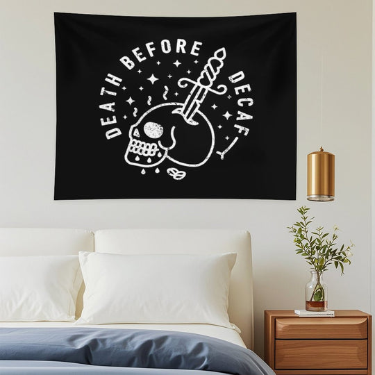 Death Before Decaf Tapestry