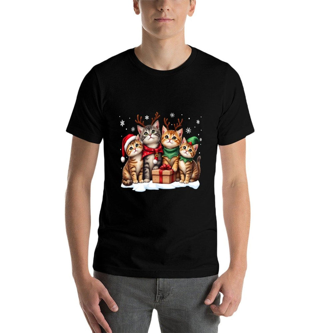 Cats Cat Christmas Pajamas Family Men Women Boys Girls  Moisture-wicking T-Shirt