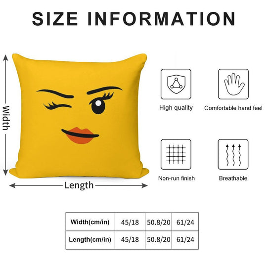 Brick Face - Cheeky Girl Soft Skin-Friendly Throw Pillow
