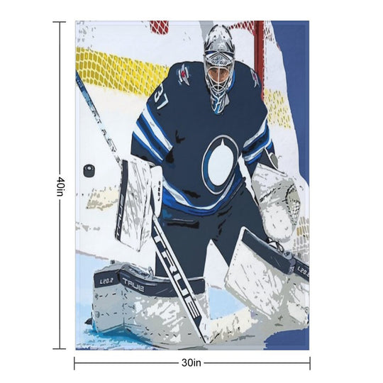Connor Hellebuyck Anti-pilling Throw Blanket