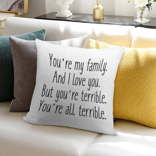 Terrible Soft Short Plush Fabric Throw Pillow